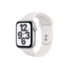 Apple Watch SE 44MM Silver Aluminum GPS White Sport Band