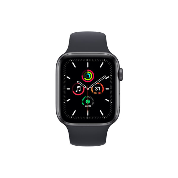 Apple Watch SE 44MM Space Gray Aluminum GPS – Midnight Sport Band 1