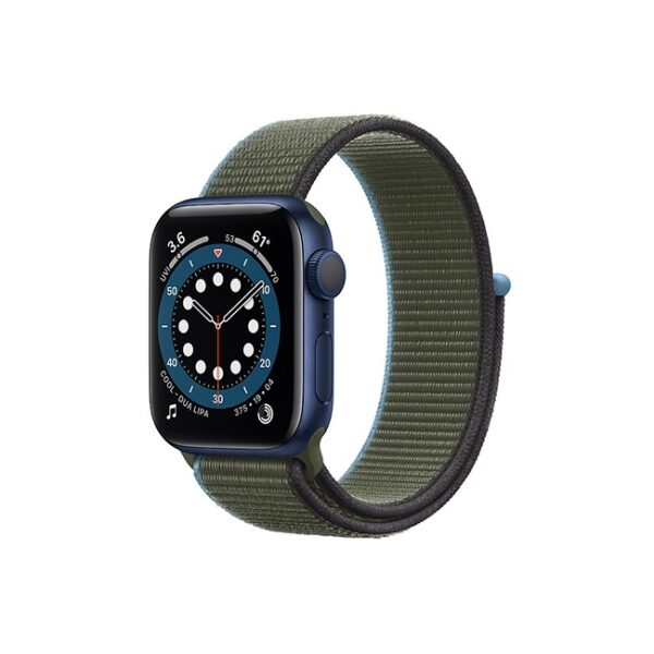 Apple Watch Series 6 42MM Blue Aluminum GPS Sport Loop Inverness Green