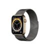 Apple Watch Series 6 42MM Gold Stainless Steel GPS Cellular Milanese Loop Graphite