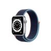 Apple Watch Series 6 42MM Silver Aluminum GPS Sport Loop Deep Navy