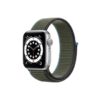 Apple Watch Series 6 42MM Silver Aluminum GPS Sport Loop Inverness Green