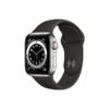 Apple Watch Series 6 42MM Silver Stainless Steel GPS Cellular Sport Band black
