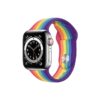 Apple Watch Series 6 42MM Silver Stainless Steel GPS Cellular Sport Band pride