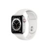 Apple Watch Series 6 42MM Silver Stainless Steel GPS Cellular Sport Band white