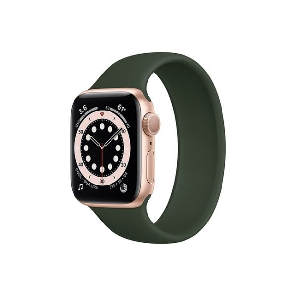 Apple Watch Series 6 42mm Gold Aluminum GPS Solo Loop Cyprus Green