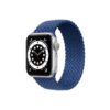 Apple Watch Series 6 42mm Silver Aluminum GPS Braided Solo Loop Atlantic Blue