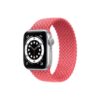 Apple Watch Series 6 42mm Silver Aluminum GPS Braided Solo Loop Pink Punch