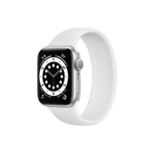 Apple Watch Series 6 42mm Silver Aluminum GPS White Solo Loop