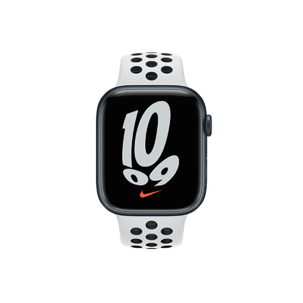 Apple Watch Series 7 Nike 41MM Midnight Aluminum GPS – Pure PlatinumBlack Nike Sport Band 1