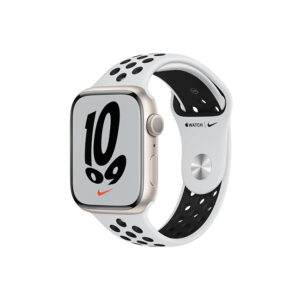 Apple Watch Series 7 Nike 45MM Silver Aluminum GPS Starlight Sport Band
