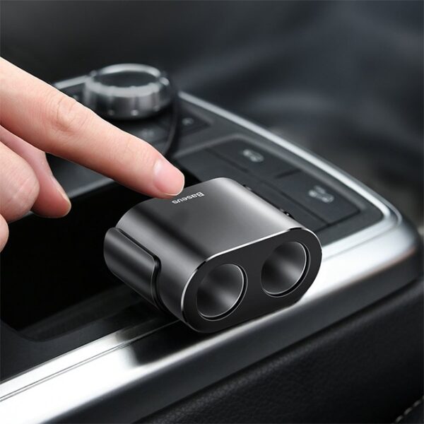 Baseus High Efficiency 2 in 1 Cigarette Lighter with Dual USB Car Charger 4