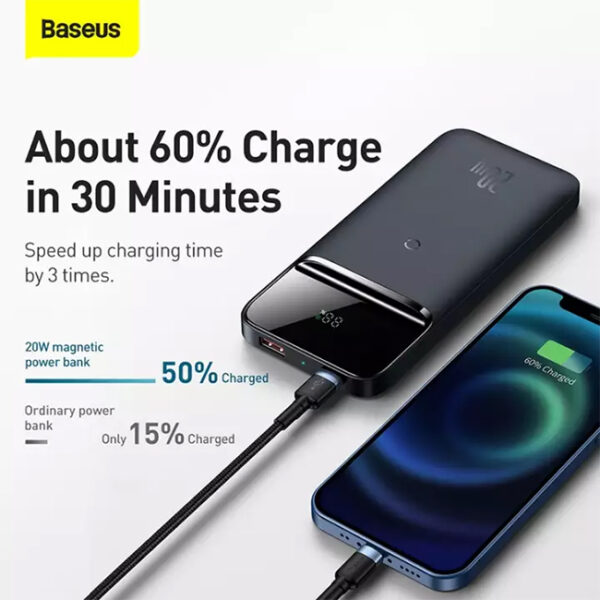 Baseus Magnetic Wireless 20W Quick Charging 10000mAh Power Bank 2