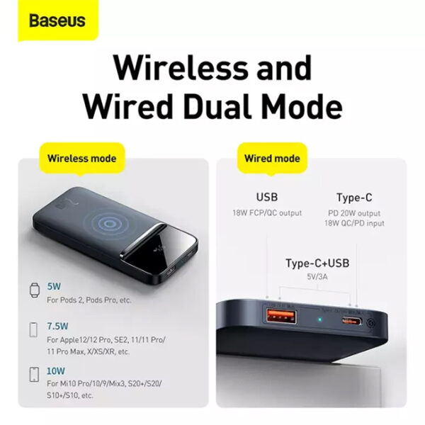 Baseus Magnetic Wireless 20W Quick Charging 10000mAh Power Bank 3