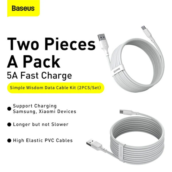 Baseus Simple Wisdom Type C 5A Cable Kit 02