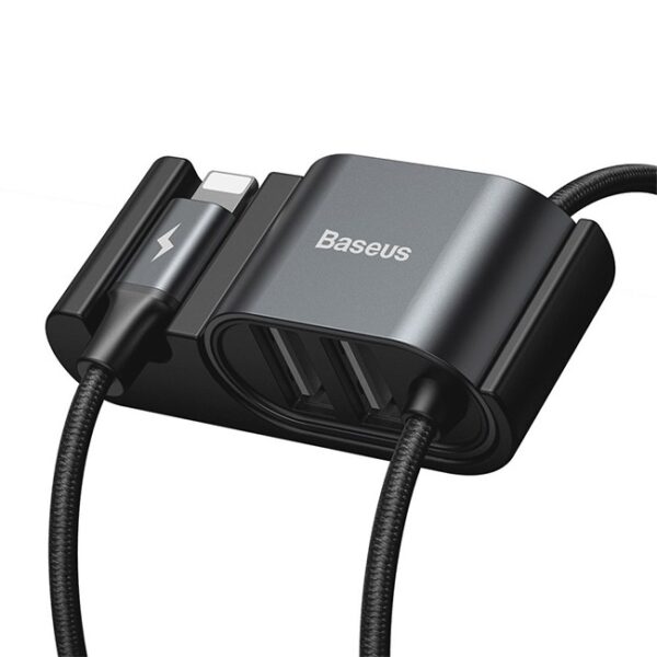 Baseus Special Data Cable for Car Backseat Lightning Dual USB Hub 2