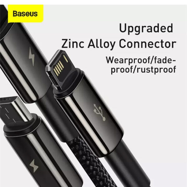 Baseus Tungsten Gold 3 in 1 Fast Charging Data Cable 3