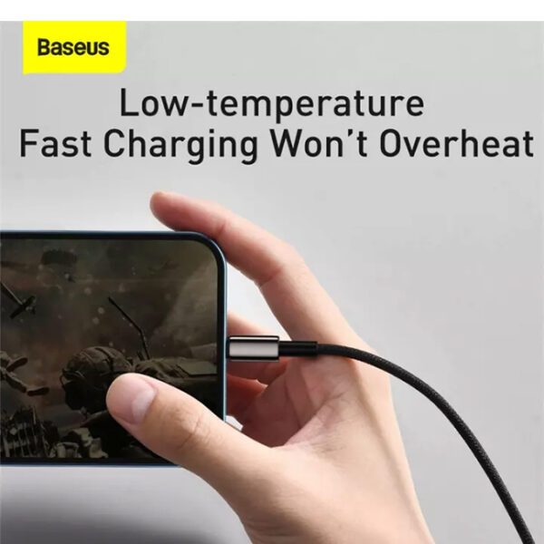 Baseus Tungsten Gold 3 in 1 Fast Charging Data Cable 4