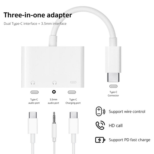 COTEetCI USB C 3 in 1 Audio Adapter 1