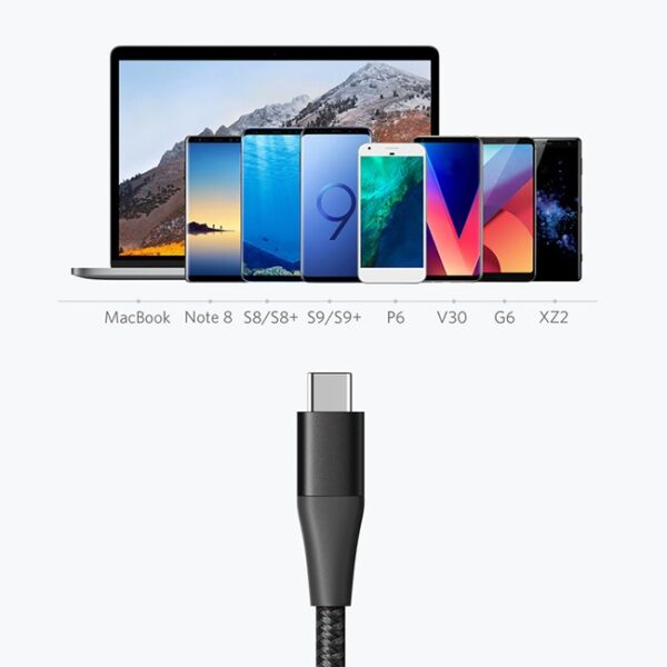 Powerline II USB C to USB A 2.0 Cable a8462 3