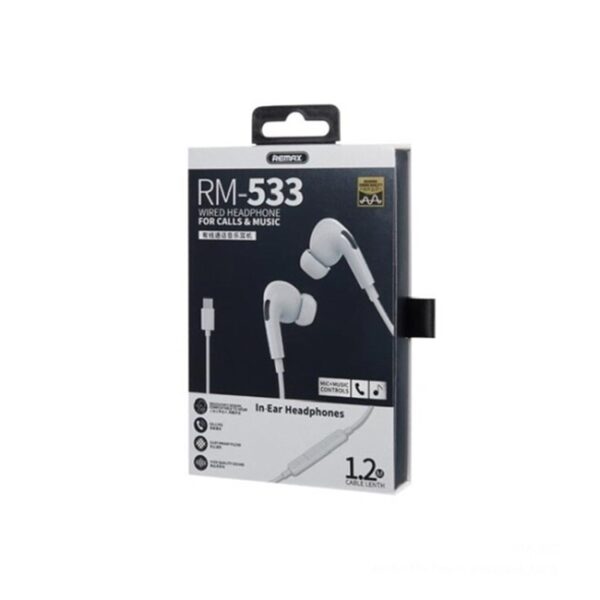 Remax RM 533 Wired Earphones Box
