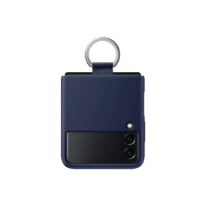 Samsung Galaxy Z Flip3 5G Navy Blue Silicone Cover with Ring