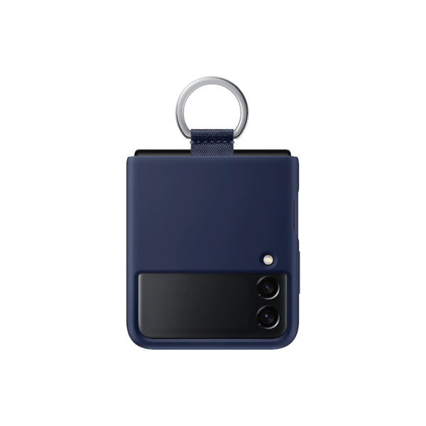 Samsung Galaxy Z Flip3 5G Navy Blue Silicone Cover with Ring