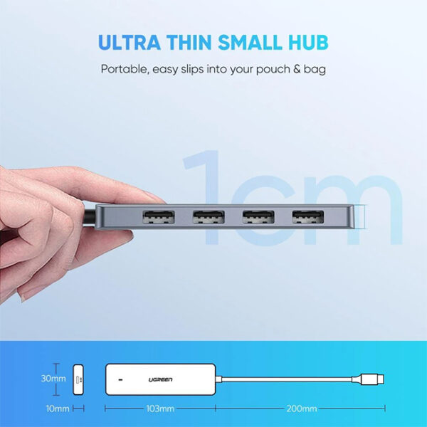 UGreen Type C 4 Port USB 3.0 Hub Adapter 6