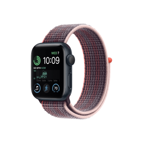 Apple Watch SE 2nd Gen 40MM Midnight Aluminum GPS – Elderberry Sport Loop Band