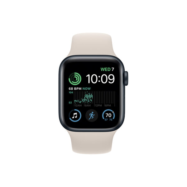 Apple Watch SE 2nd Gen 40MM Midnight Aluminum GPS – Starlight Sport Band 1