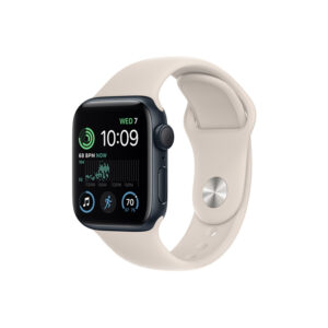 Apple Watch SE 2nd Gen 40MM Midnight Aluminum GPS – Starlight Sport Band