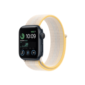 Apple Watch SE 2nd Gen 40MM Midnight Aluminum GPS – Starlight Sport Loop Band