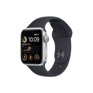 Apple Watch SE 2nd Gen 40MM Silver Aluminum GPS – Midnight Sport Band