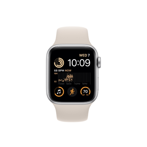 Apple Watch SE 2nd Gen 40MM Silver Aluminum GPS – Starlight Sport Band
