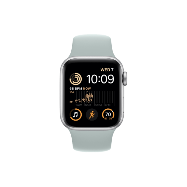 Apple Watch SE 2nd Gen 40MM Silver Aluminum GPS – Succulent Sport Loop Band 1