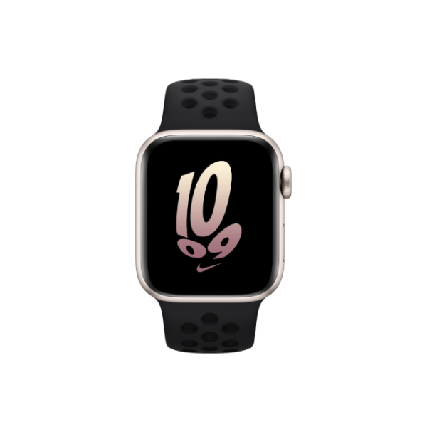 Apple Watch SE 2nd Gen 40MM Starlight Aluminum GPS – Black Black Nike Sport Band 1