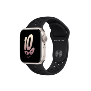 Apple Watch SE 2nd Gen 40MM Starlight Aluminum GPS – Black Black Nike Sport Band