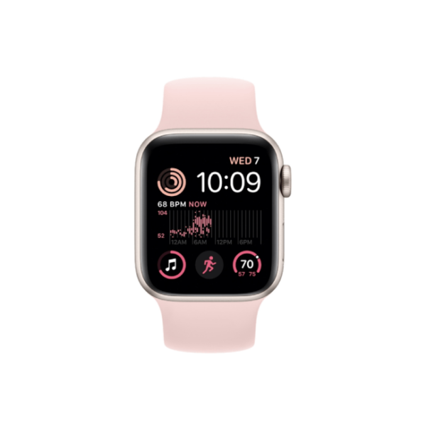 Apple Watch SE 2nd Gen 40MM Starlight Aluminum GPS – Chalk Pink Solo Loop Band 1
