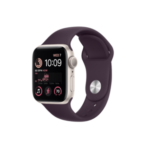 Apple Watch SE 2nd Gen 40MM Starlight Aluminum GPS – Elderberry Sport Band