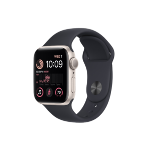 Apple Watch SE 2nd Gen 40MM Starlight Aluminum GPS – Midnight Sport Band