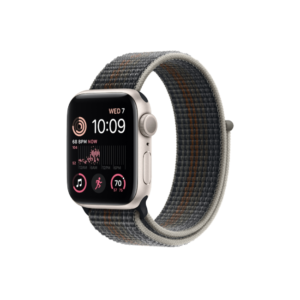 Apple Watch SE 2nd Gen 40MM Starlight Aluminum GPS – Midnight Sport Loop Band