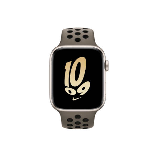 Apple Watch SE 2nd Gen 40MM Starlight Aluminum GPS – Olive Grey Black Nike Sport Band 1 1