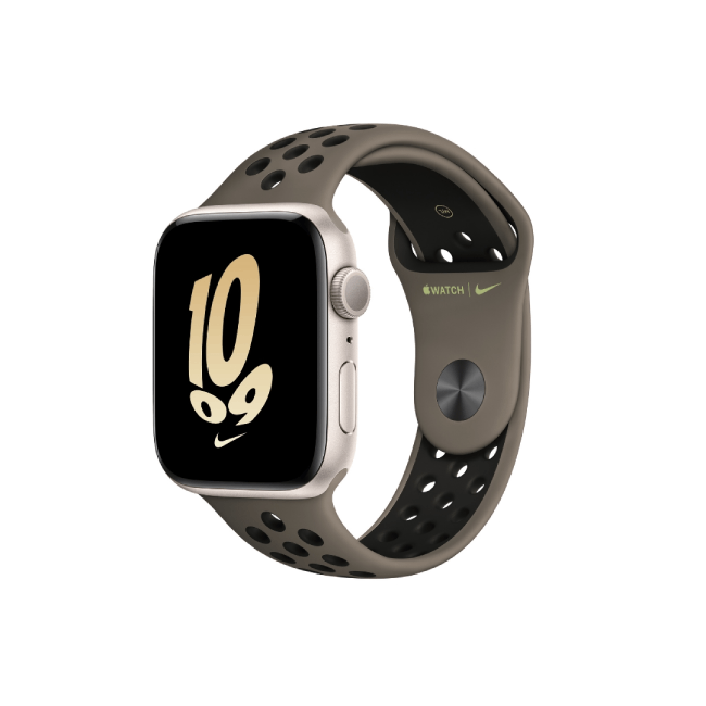 Apple Watch SE 2nd Gen 40MM Starlight Aluminum GPS – Olive Grey Black Nike Sport Band