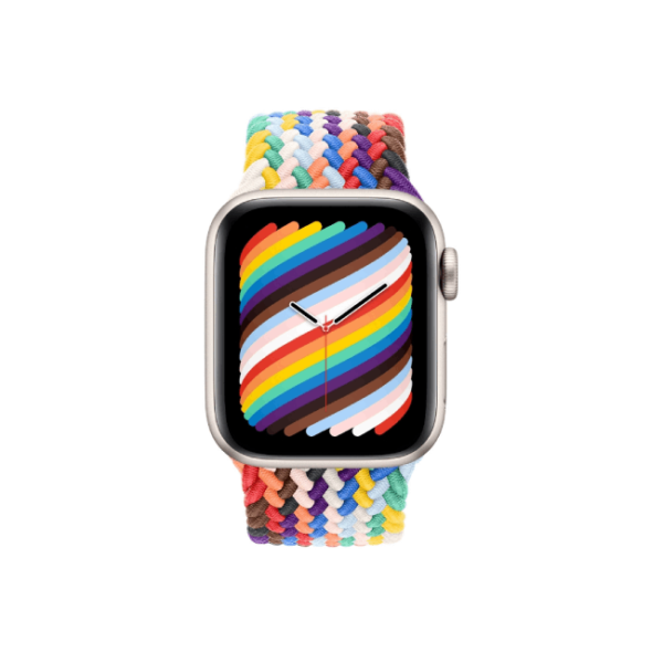 apple watch se 2nd gen 40mm starlight aluminum gps pride edition braided solo loop band 1