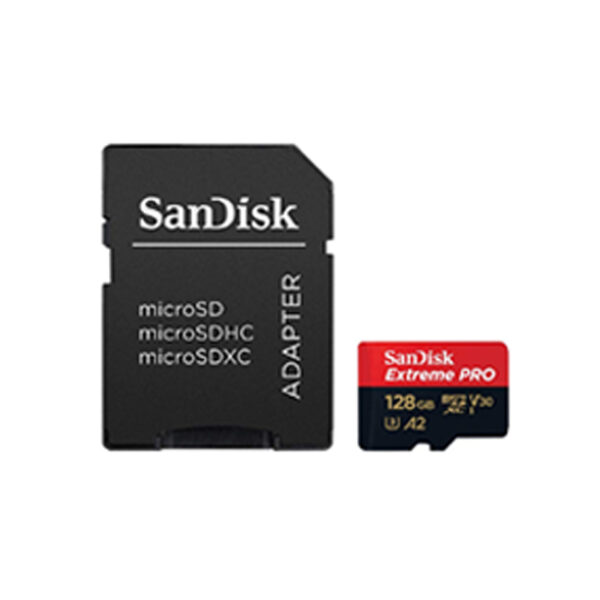 SanDisk Extreme PRO SDXC 128GB UHS I 200MBs Memory Card with Adapter 1