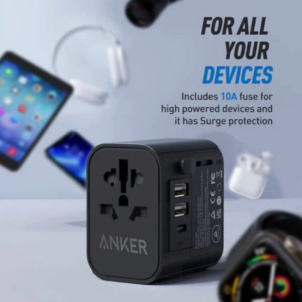 ANKER 312 Outlet Extender 30W With 3 USB Ports Black 2 500x copy 650x650