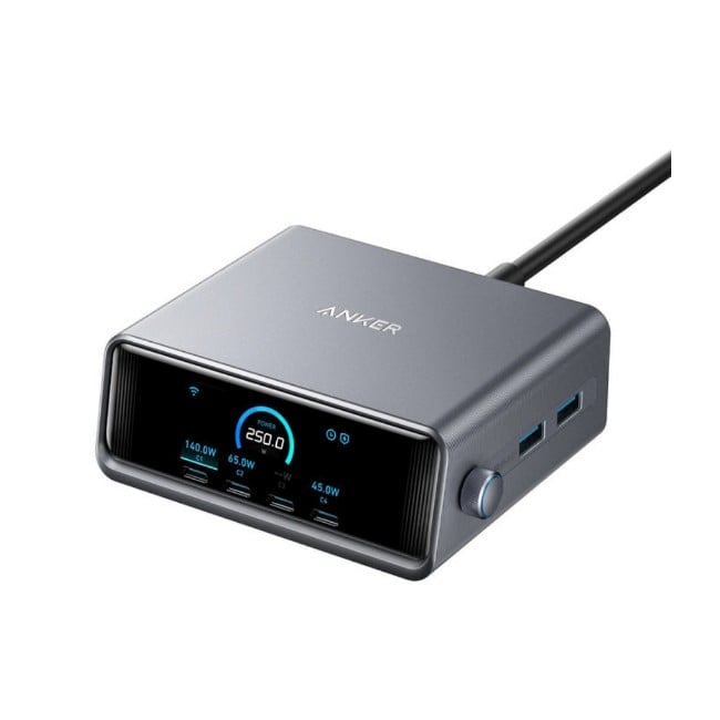 Anker A2345241 Prime Charger 250W 6 Port GaN Charging Stati Anker A2345241 Prime Charger 250W 6 Port GaN Charging Stati