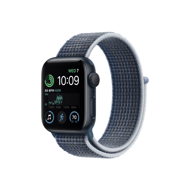 Apple Watch SE 2nd Gen 40MM Midnight Aluminum GPS – Storm Blue Sport Loop Band Apple Watch SE 2nd Gen 40MM Midnight Aluminum GPS – Storm Blue Sport Loop Band