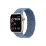 Apple Watch SE 2nd Gen 40MM Starlight Aluminum GPS – Slate Blue Braided Solo Loop Band