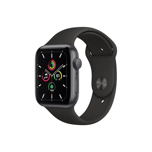 Apple Watch SE 44MM Space Gray Aluminum GPS Black Sport Band Apple Watch SE 44MM Space Gray Aluminum GPS Black Sport Band